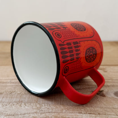 フィネル(アラビア)／カイ・フランク ホーローのマグカップ 鳥 - FINEL(ARABIA) / Kaj Franck Bird enamel mug